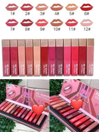 3Q beauty Matte lip gloss Pack of 12 long lasting waterproof