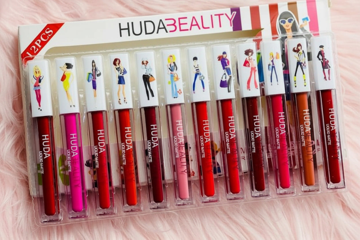 Huda Beality Matte Lip gloss waterproof long lasting- Pack of 12