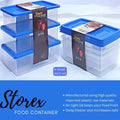 Storex Plastic food Storage Box container for kitchen Microwave proof STORAGE BOXES Pack of 3