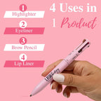 4-in-1 Makeup Pencil – Multi-Functional Beauty Pen (Eyebrow, Eyeliner, Lip Liner & Highlighter)