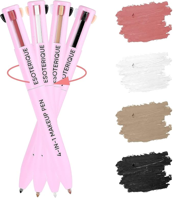 4-in-1 Makeup Pencil – Multi-Functional Beauty Pen (Eyebrow, Eyeliner, Lip Liner & Highlighter)