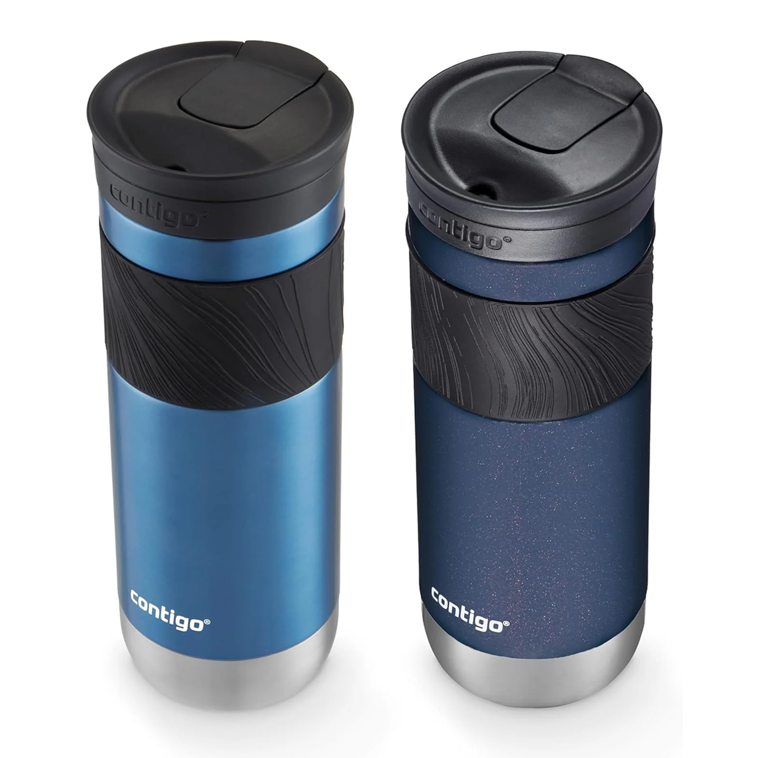 Insulated Stainless Steel Travel Mug with Grip 20oz (Pack of 2)