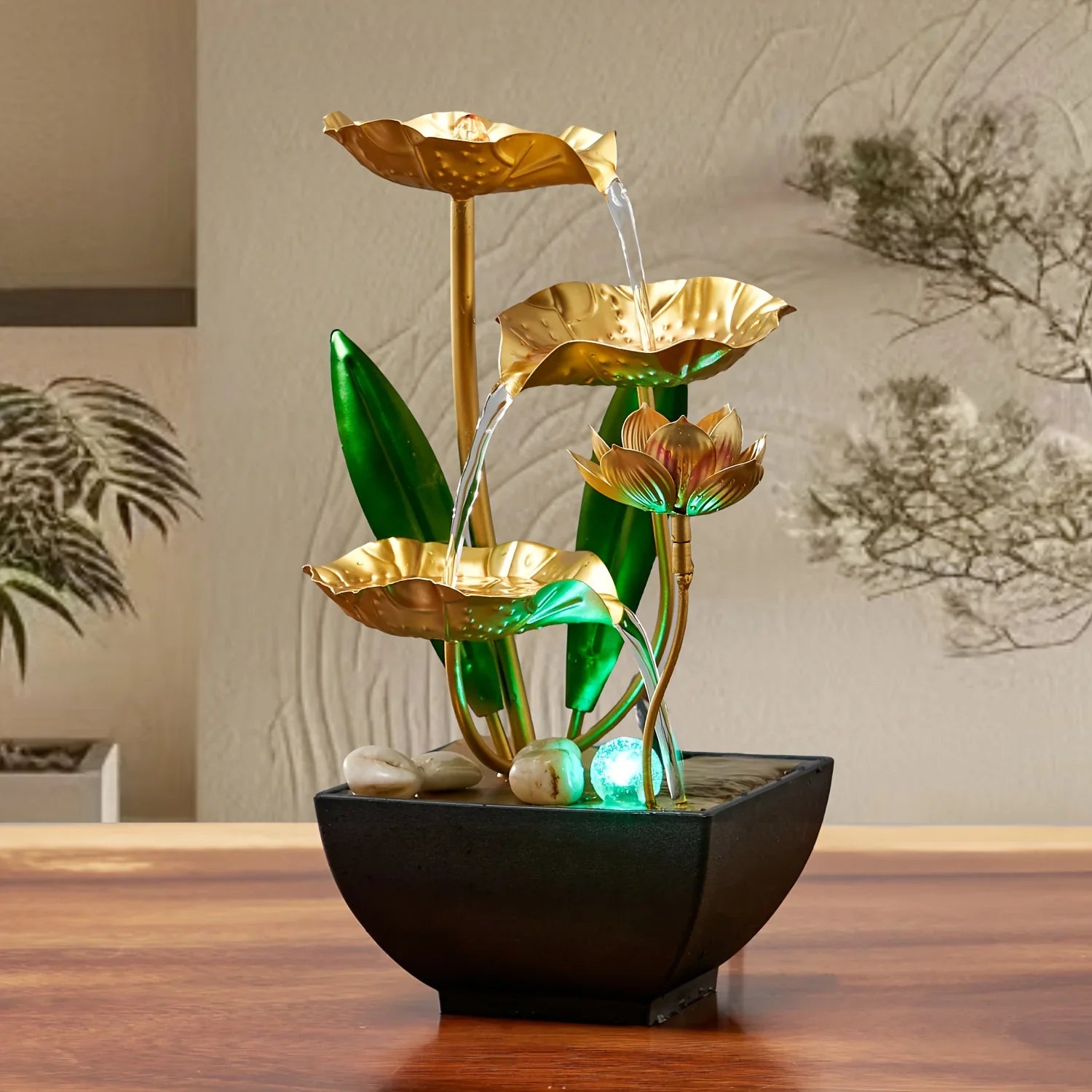Small Indoor Water Fountain - Automatic Circulation Humidifier for Relaxation
