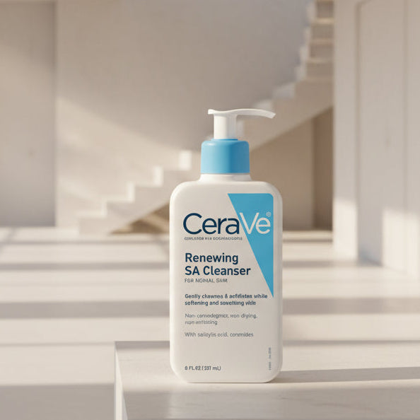 CeraVe Renewing SA Cleanser 237ml – Salicylic Acid Exfoliating Face Wash for Smooth Skin