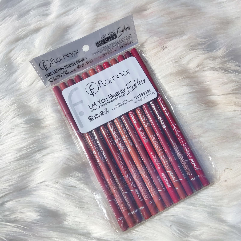 Flormar Lip Pencils matte finish nude shades pack of 12