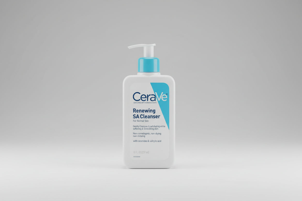 CeraVe Renewing SA Cleanser 237ml – Salicylic Acid Exfoliating Face Wash for Smooth Skin