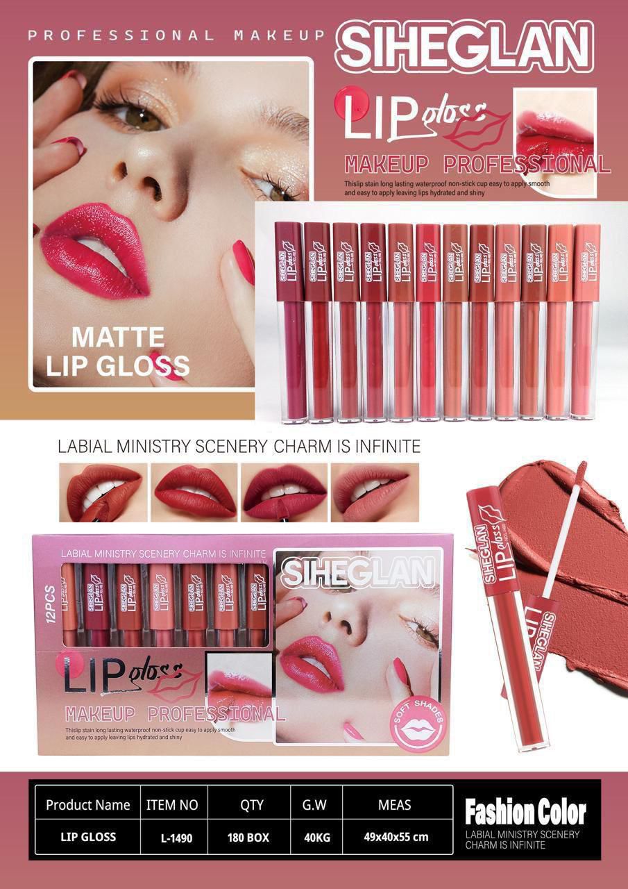 Flormar Lip gloss -superb long lasting waterproof matte lipgloss nude Red- Pack of 12