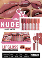 Flormar Lip gloss -superb long lasting waterproof matte lipgloss nude Red- Pack of 12