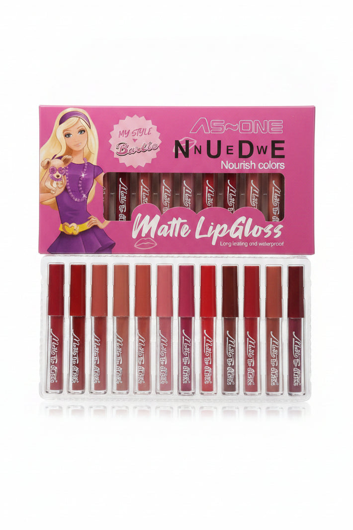Flormar Lip gloss -superb long lasting waterproof matte lipgloss nude Red- Pack of 12